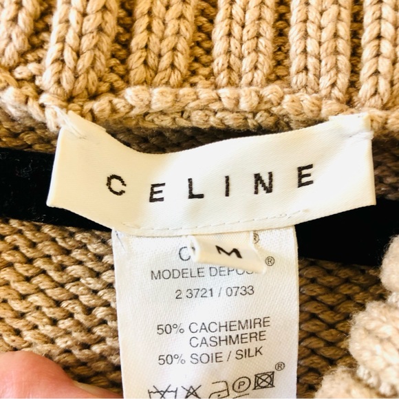 COPY - CELINE NWOT cashmere and silk golden beige sweater Sz m - Picture 13 of 13